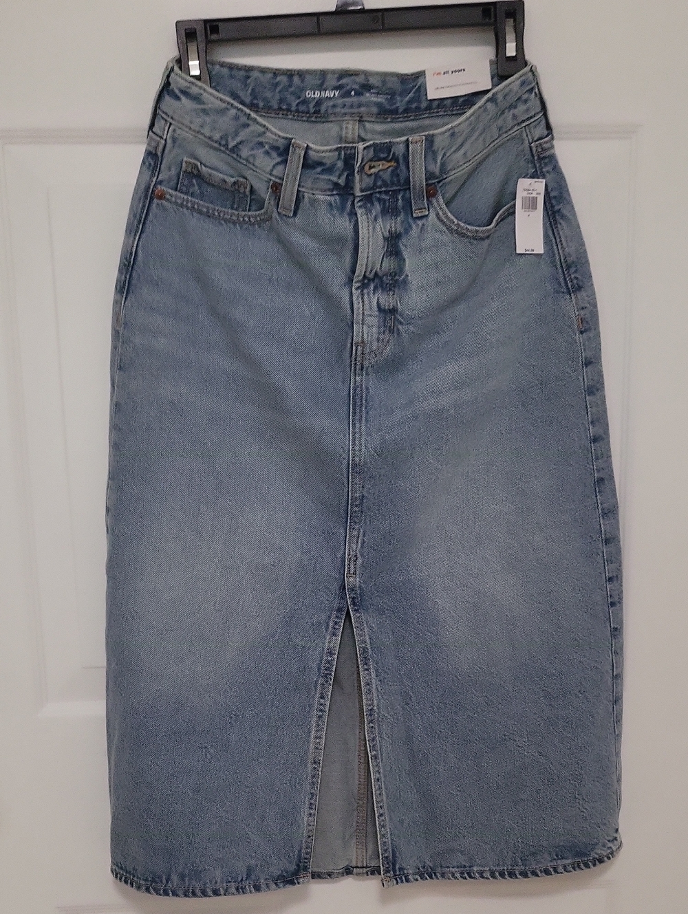 Old Navy Light Blue Denim Midi Skirt